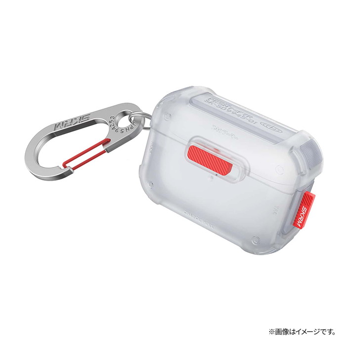 ★ポイント10倍 11/30 23:59迄★AirPods Pro 2 ケース 耐衝撃 かっこいい カラビナ 衝撃吸収 TPU ハイブリッド エアーポッズプロ2...
