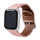 Apple Watch バンド ベルト PUレザーバンド ピンク 裏面耐水 アップルウォッチ 1 2 3 4 5 SE 6 7 (38/40/41mm) メンズ...