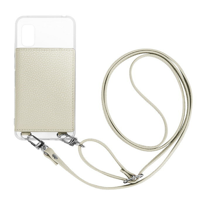 乐天商城 - AQUOS wish3 ケース レザー ショルダー ストラップ付き カードポケット カード収納 ミラー 鏡 SH-53D アクオスウィッシュ3 シャープ