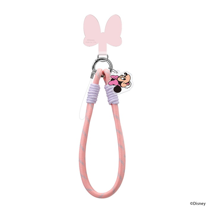 乐天商城 - ハンドストラップ スマホ ミニーマウス ハンド ストラップ かわいい キャラクター ストラップホルダー ディズニー スマホアクセサリー 手首 おしゃれ