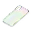 iPhone 16 Plus ケース クリア クリアケース シンプル かわいい 韓国 ストラップホール ストラップホール付き ストラップ オーロラ 透明 虹色 レインボー 耐衝撃 耐衝撃ケース ソフト ソフトケース 柔らかい iPhoneケース カバー