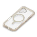 iPhone 16 ケース クリア クリアケース シンプル かわいい 韓国 ストラップホール ストラップホール付き ストラップ MagSafe対応 MagSafe マグセーフ 対応 ベージュ 茶色 耐衝撃 耐衝撃ケース エアクッション