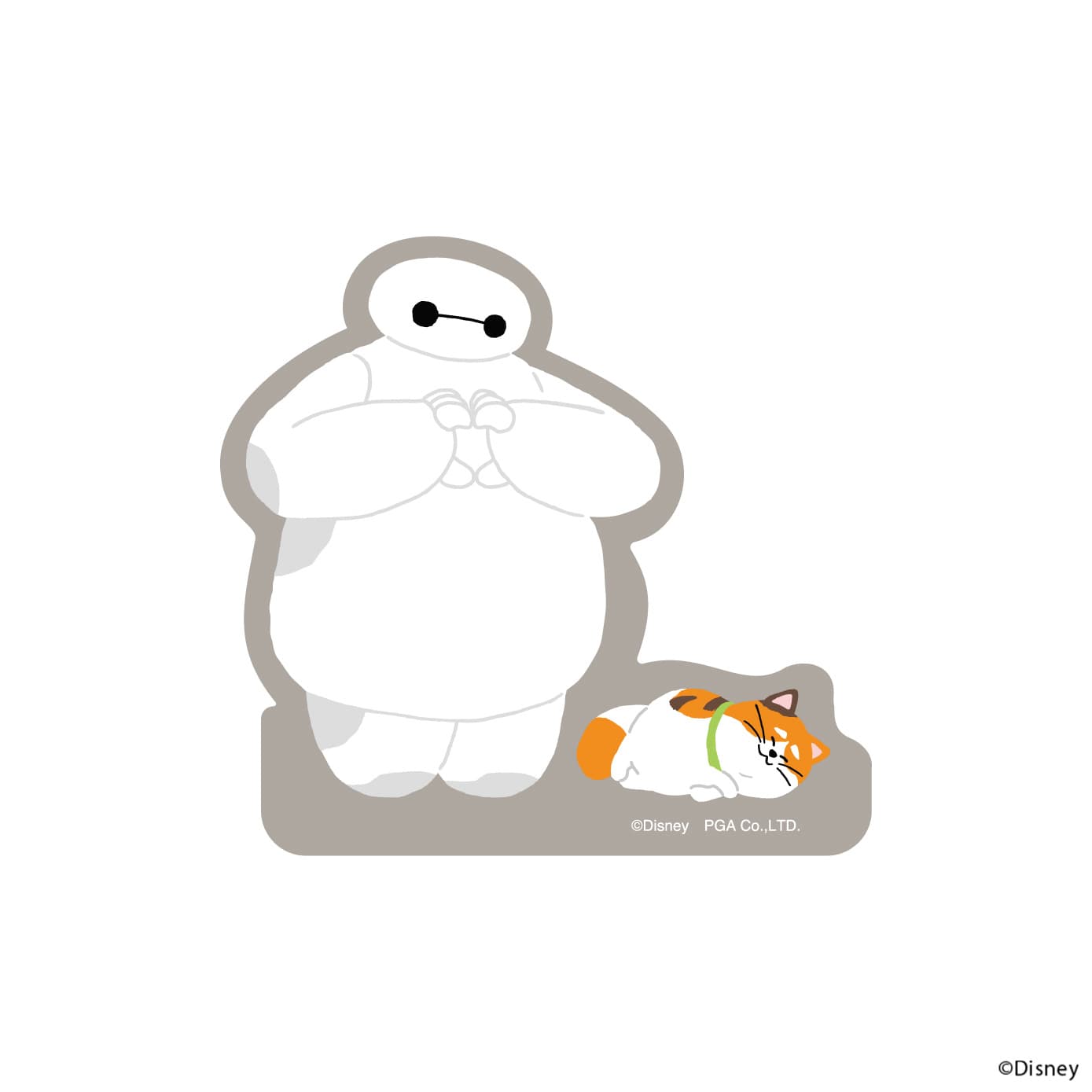 ステッカー ベイマックス ディズニー キャラクター Disney モチ シール スマホ かわいい スマホステッ..