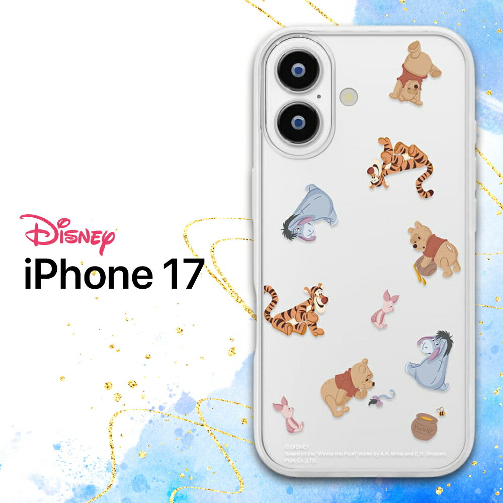 乐天商城 - iPhone17 ケース ディズニー iPhone17 ケース キャラクター かわいい プーさん 耐衝撃 iPhone 17 クリア ケース プー くまのプー ガラススリムケース ストラップホール iPhone 17 ケース ディズニー かわいい 着せ替えシート 着せ替え 可