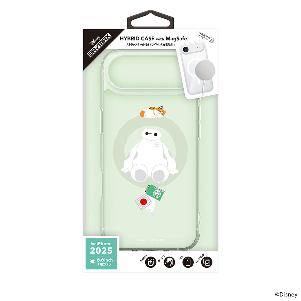 iPhoneAir ケース ディズニー iPhoneAir ケース キャラクター かわいい Magsafe対応 ベイマックス 耐衝撃 iPhone Air クリア ケース ベイマックス ハイブリッドケース ストラップホール iPhone Air ケース ディズニー かわいい