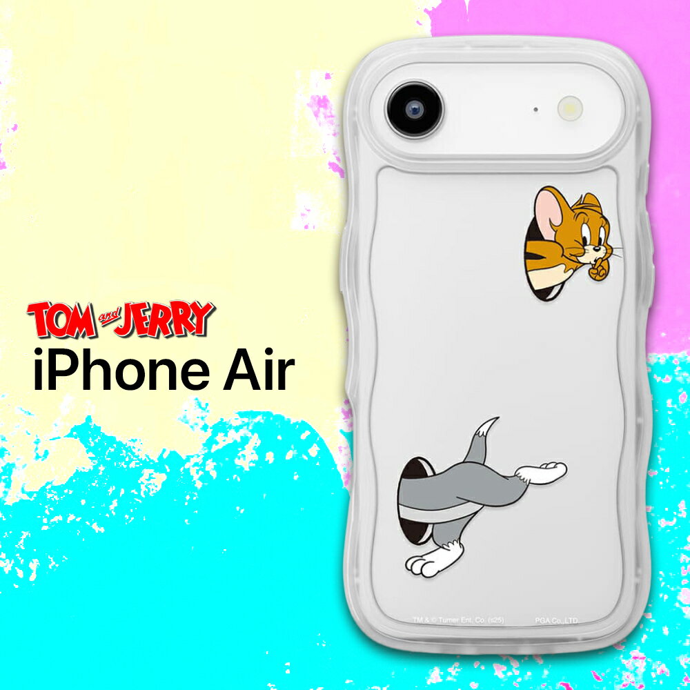 Rakuten - iPhoneAir ケース トムとジェリー iPhoneAir ケース キャラクター かわいい トムジェリ 耐衝撃 iPhone Air ケース クリア トム ジェリー ウェーブケース ストラップホール iPhone Air ケース ディズニー かわいい 着せ替えシート ワイ