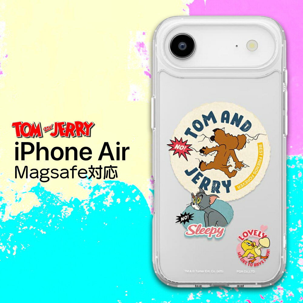 Rakuten - iPhoneAir ケース トムとジェリー iPhoneAir ケース キャラクター かわいい Magsafe対応 トムジェリ 耐衝撃 iPhone Air クリア ケース ジェリー タフィー ハイブリッドケース ストラップホール iPhone Air ケース ワーナー かわ