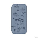 iPhone 16e 手帳型ケース ディズニー カバー スティッチ ガラスフリップケース レザー マグネット ワイヤレス充電 ストラップホール付 iPhoneSE後継 スマホケース リロアンドスティッチ