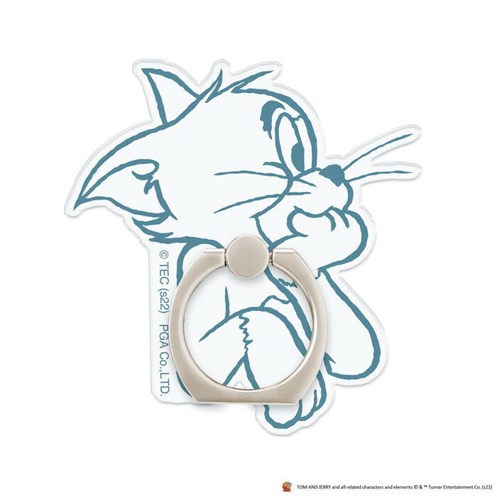 Rakuten - スマホリング リング トムとジェリー トム ワーナー クリア リングホルダー スタンド 落下防止 スマホアクセサリー キャラクター グッズ 送料無料