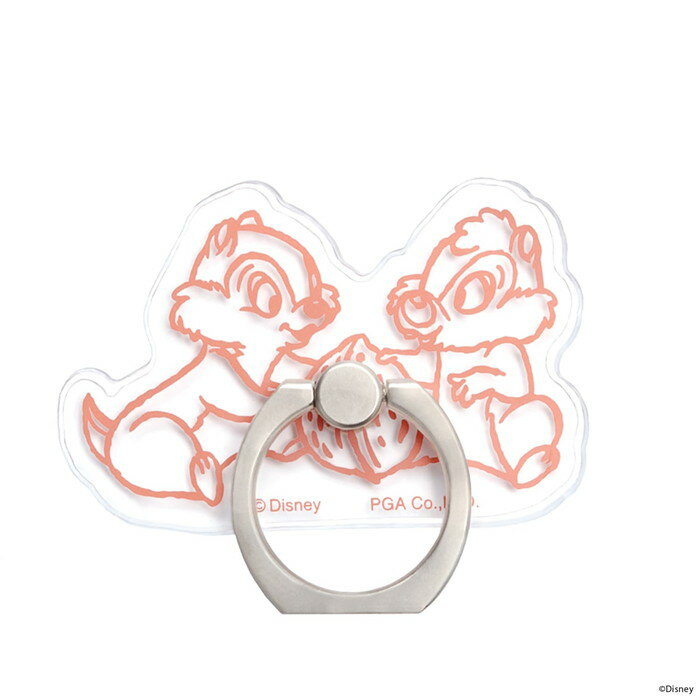 スマホリング リング チップ デール ディズニー クリア リングホルダー スタンド 落下防止 スマホアクセサリー キャラクター グッズ 送料無料