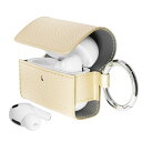 AirPods Pro 第2世代 第1世代 カバー ケース ベージュ フリップ カラビナ マグネットロック AirPodsPro2 Air Pods Pro 2...