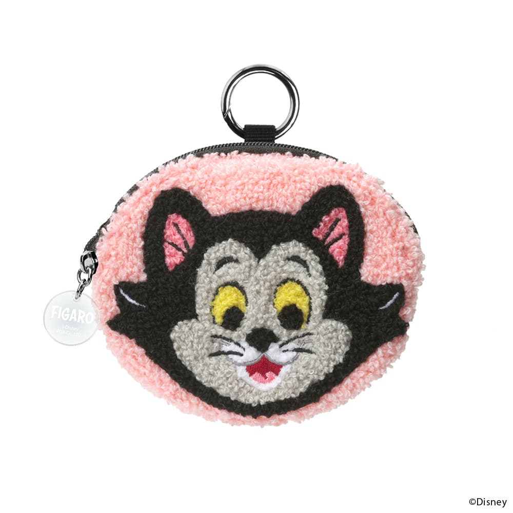 ディズニー ポーチ フィガロ 猫 かわいい キャラクター 小物入れ ガジェットポーチ もこもこ サガラ刺..