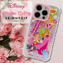 iPhone15Pro ケース ディズニー プリンセス オーロラ SKINNYDIP クリア ラメ キラキラソフトケース 耐衝撃 耐衝撃ケース iPhone 15 Pro アイフォン15 プロ アイフォン iPhoneケース ケース ストラップホール キャラクター 公式品