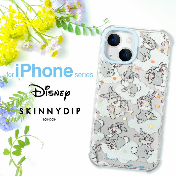 iPhone16 ケース ディズニー バンビ とんすけ かわいい SKINNYDIP クリア ラメ キラキラ ソフト ソフトケース 耐衝撃 耐衝撃ケース iPhone 16 アイフォン16 アイフォン iPhoneケース ケース Disney トンスケ ストラップホール ワイ