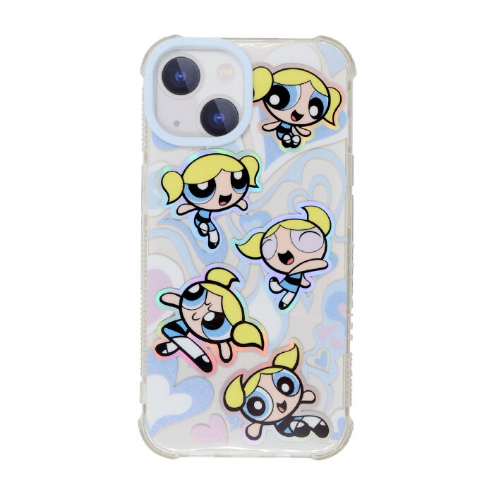 iPhone15ProMax ケース パワーパフガールズ バブルス かわいい SKINNYDIP クリア ラメ キラキラ ソフトケース 耐衝撃 耐衝撃ケース iPhone 15 Pro Max アイフォン15プロマックス アイフォン iPhoneケース パワパフ ストラップホ
