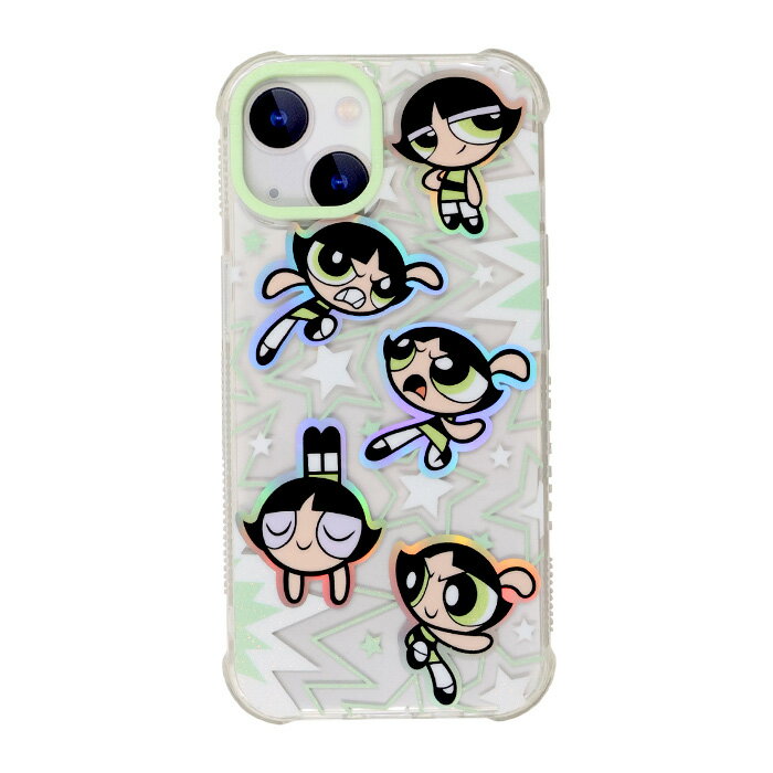 iPhone13 ケース パワーパフガールズ バターカップ かわいい SKINNYDIP クリア ラメ キラキラ ソフト ソフトケース 耐衝撃 耐衝撃ケース iPhone 13 アイフォン13 アイフォン iPhoneケース ケース パワパフ ストラップホール ワイヤレス充電