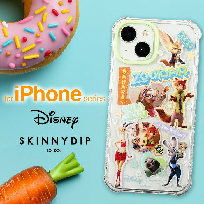 樂天商城 - iPhone15Pro ケース ディズニー ズートピア ニック ジュディ かわいい SKINNYDIP クリア ラメ キラキラ ソフト ソフトケース 耐衝撃 耐衝撃ケース iPhone 15 Plus アイフォン15プロ アイフォン iPhoneケース ケース ストラップホー