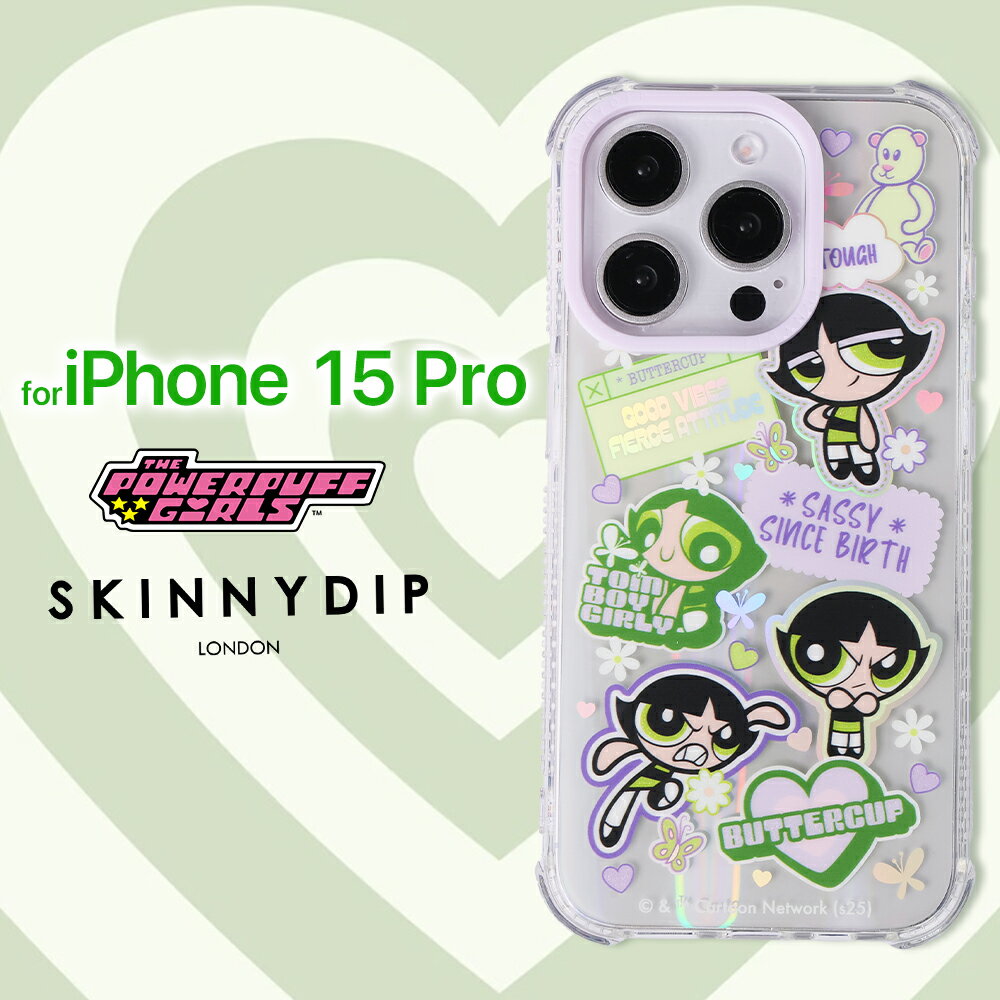 パワーパフガールズ バターカップ iPhone15Pro ケース 可愛い キャラクター グッズ おしゃれ TPU 耐衝撃 スマホケース ピンク キズ防止 衝撃吸収 スマホ保護ケース iPhone15Pro専用 iPhoneケース アイフォン パワパフ The Powerpu