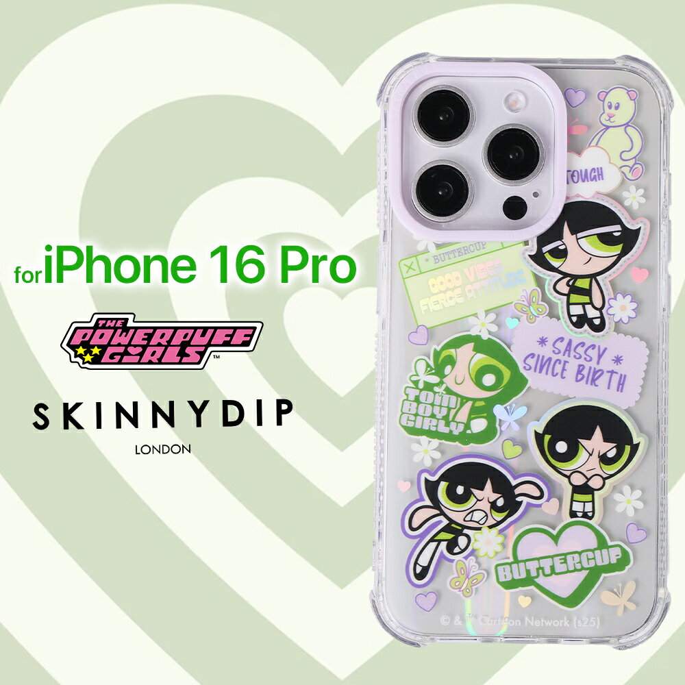 パワーパフガールズ バターカップ iPhone16Pro ケース 可愛い キャラクター グッズ おしゃれ TPU 耐衝撃 スマホケース ピンク キズ防止 衝撃吸収 スマホ保護ケース iPhone16Pro専用 iPhoneケース アイフォン パワパフ The Powerpu