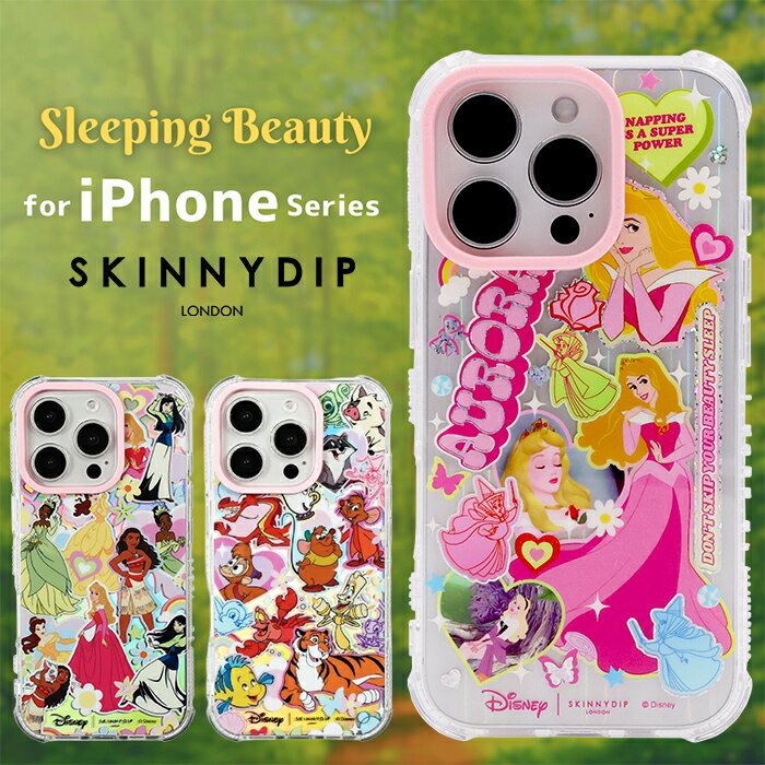 乐天商城 - iPhone16 ケース ディズニー プリンセス かわいい SKINNYDIP クリア ラメ キラキラ ソフト ソフトケース 耐衝撃 耐衝撃ケース iPhone 15 Pro アイフォン16プロ アイフォン iPhoneケース ケース ストラップホール キャラクター 公式品