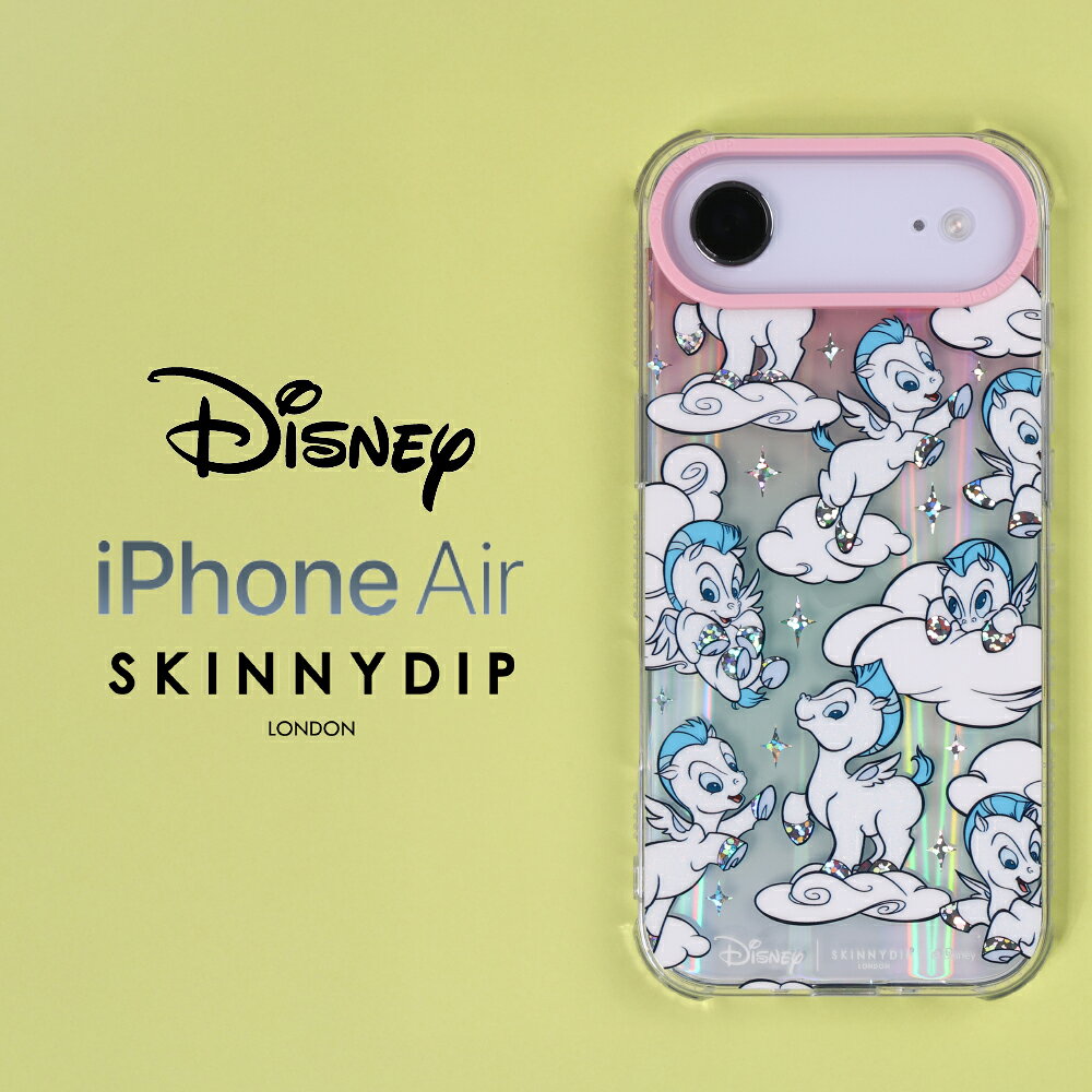 乐天商城 - iPhone Air ケース ペガサス クリア iPhoneAir アイフォンエアー ヘラクレス ディズニー キャラクター DIsney かわいい おしゃれ 人気 キラキラ ラメ グリッター 衝撃吸収 スキニーディップ SKINNYDIP 正規品 カバー ソフトケース スマホ