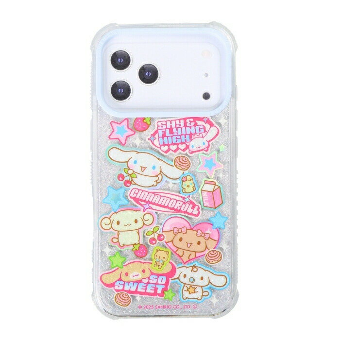 Rakuten - iPhone 17 Pro ケース シナモロール クリア アイフォン17プロ サンリオ sanrio かわいい おしゃれ 人気 グリッター ホログラム キャラクター 透明 カメラ保護 レンズ保護 耐衝撃 耐衝撃ケース ソフト ソフトケース 公式商品 SKINNYDIP カバー スマホケース スマホカバー