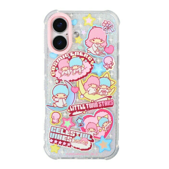Rakuten - iPhone 17 ケース リトルツインスターズ クリア アイフォン17 サンリオ sanrio かわいい おしゃれ 人気 グリッター ホログラム キャラクター カメラ保護 レンズ保護 耐衝撃 耐衝撃ケース ソフト ソフトケース 公式商品 SKINNYDIP カバー スマホケース スマホカバー