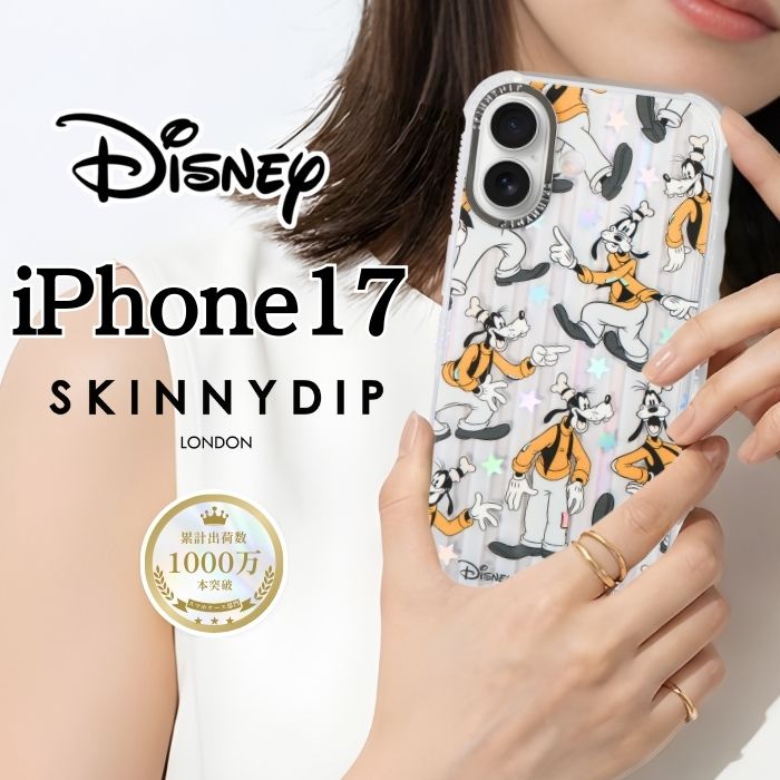 乐天商城 - iPhone 17 ケース グーフィー クリア アイフォン17 ディズニー Disney かわいい おしゃれ 人気 グリッター ホログラム キャラクター 透明 カメラ保護 レンズ保護 耐衝撃 耐衝撃ケース ソフト ソフトケース 公式商品 SKINNYDIP カバー スマホケース スマホカバー