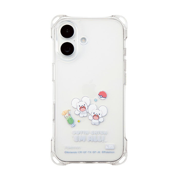 iPhone16 ケース ワッカネズミ アイフォン16 ポケモン キャラクター ポケットモンスター かわいい 斜め掛け ホール付き 耐衝撃 カバー ソフト ハード スマホ