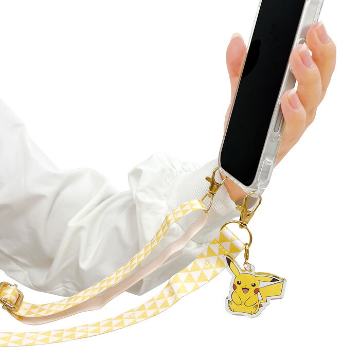 ショルダーストラップ ピカチュウ ポケットモンスター ポケモン ぽけもん ショルダー ストラップ 全機種対応 ネックストラップ 肩掛け キャラクター かわいい