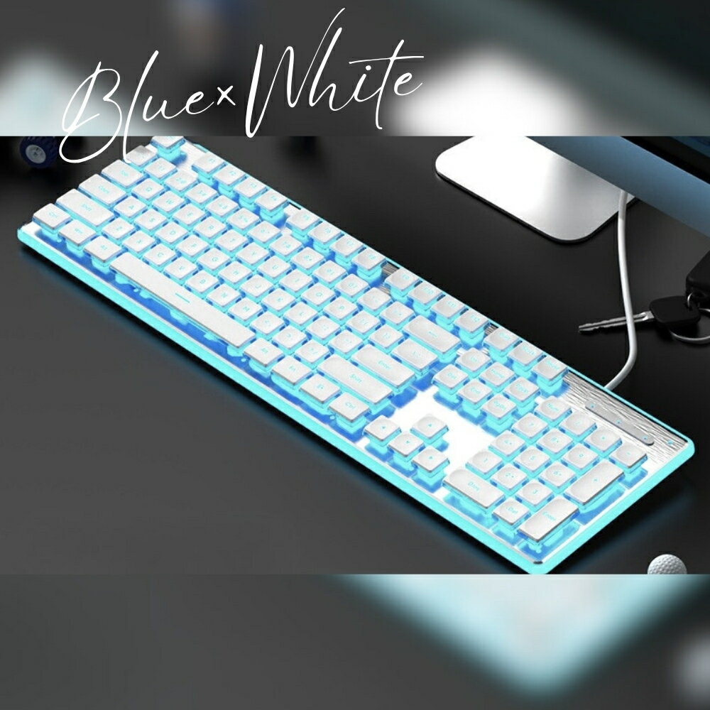 楽天市場】ゲーミングキーボード 日本語配列（カラーブルー