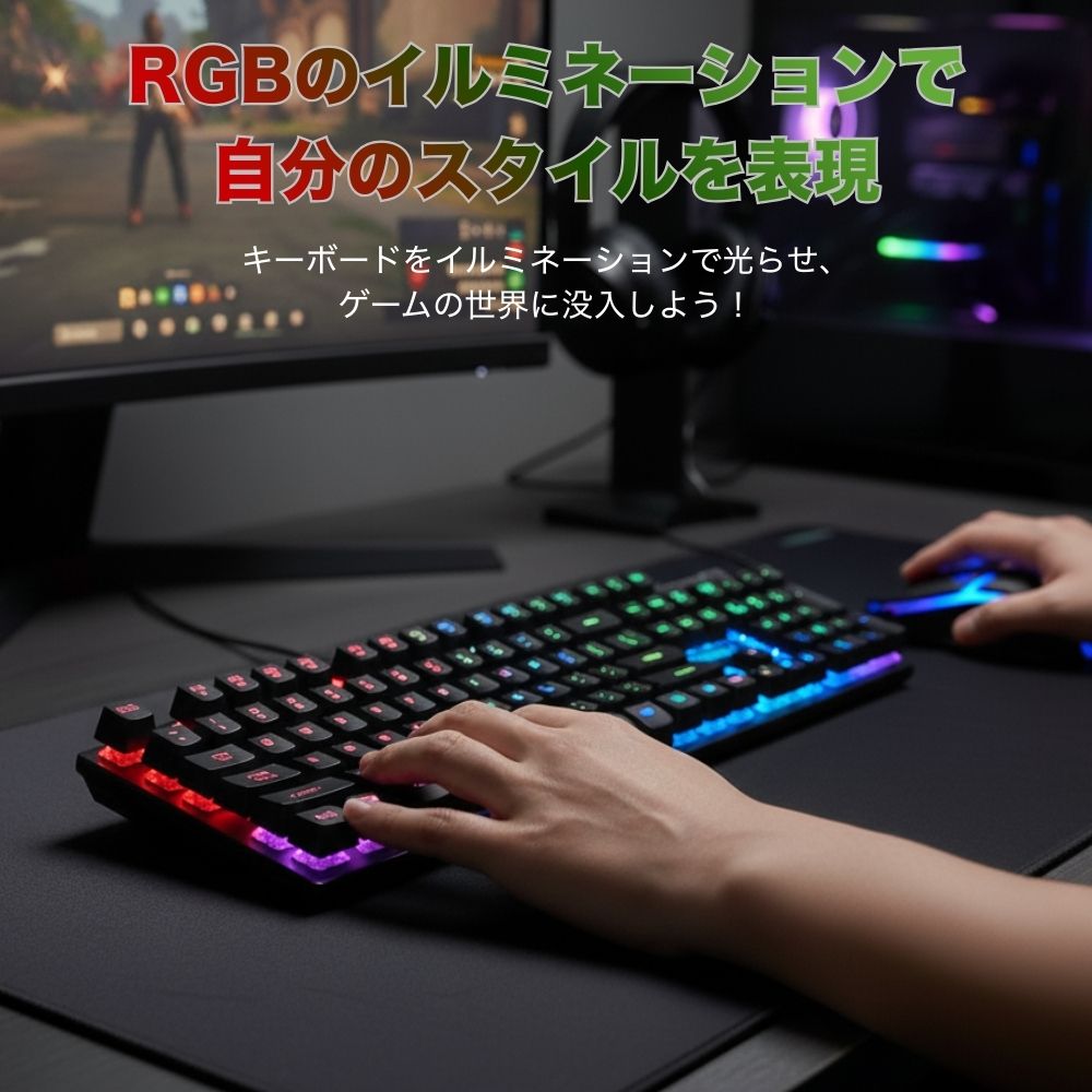 ゲーミングキーボード マウスセット ゲーミング...の紹介画像2