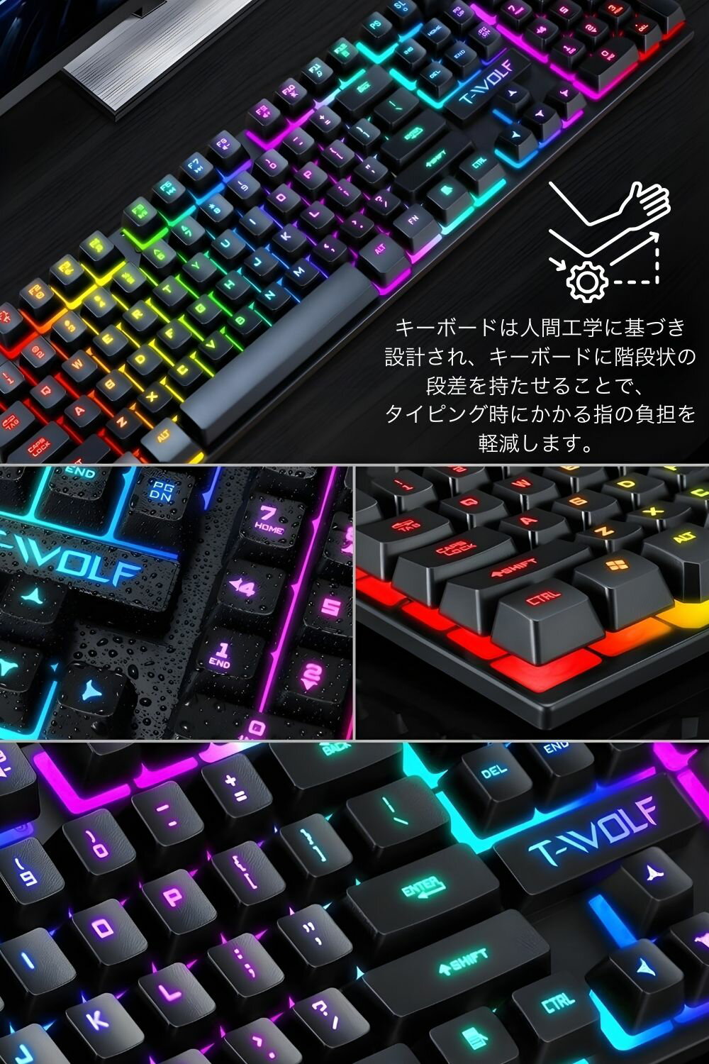 �����ߥ󥰥����ܡ��� �ޥ������å� �����ߥ󥰥����ܡ��ɥޥ������å� ͭ�� �Ȥ��䤹�� �Ǥ��䤹�� 104���� FPS ps5 ps4 switch ǤŷƲ�����å� PC LED �����ߥ󥰥����ܡ��ɥޥ��� �ɿ� ���� �Хå��饤�� ������ ���� �����ܡ���