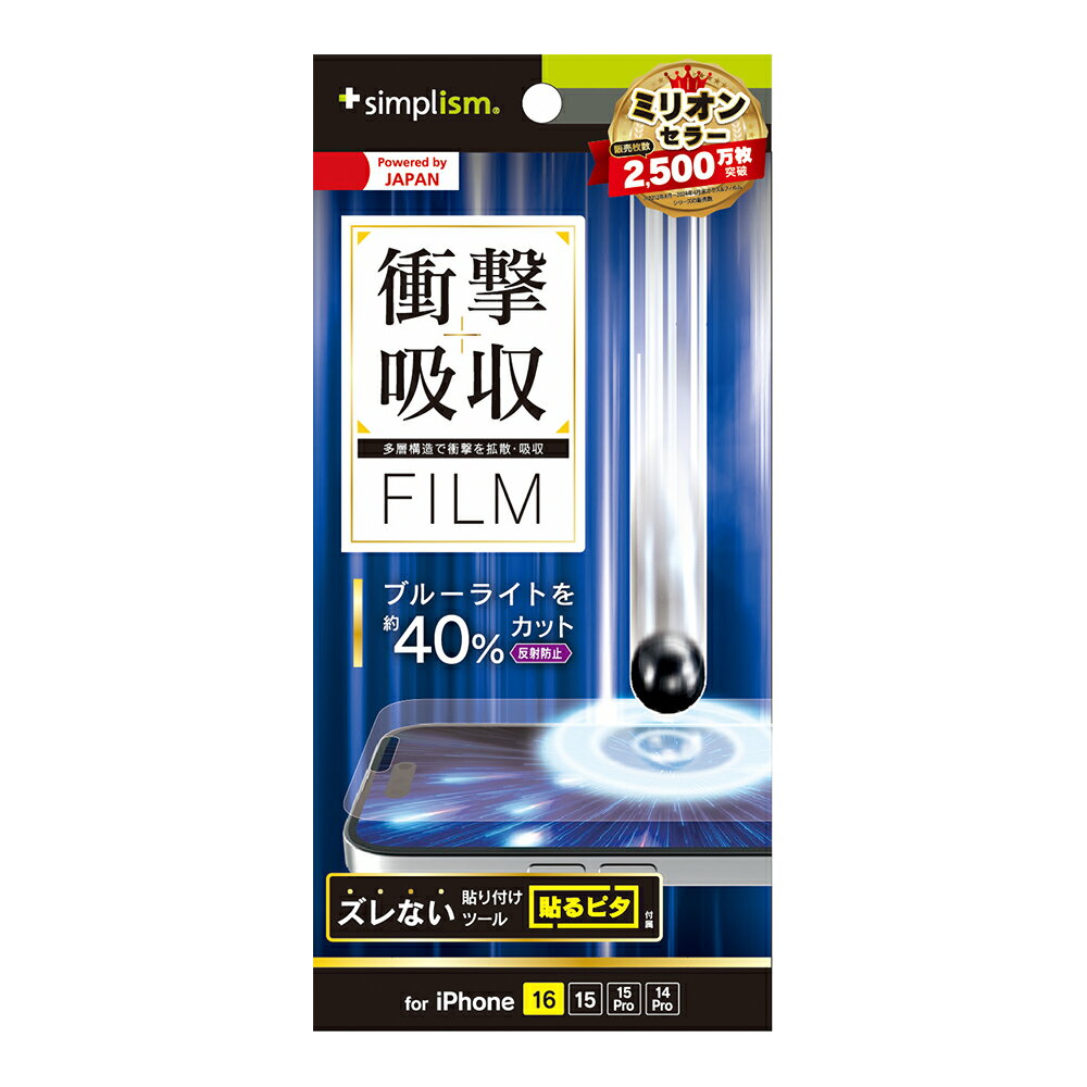 Liquid Crystal Protector - iPhone16 ガラスフィルム 透明 ブルーライトカット 反射防止 クリア 耐衝撃 衝撃吸収ケースに干渉しない 平面 アイフォン アップル 人気 日本ブランド 高品質 おすすめ 正規品