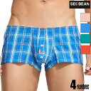 SEOBEAN/セビン ショートトランクス 立体縫製 CHECKERED FIT TRUNKS 230506 チェック柄 コットン100% 男性下着 メンズ パ...