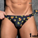 メンズビキニ ブリーフ ADDICTED/アディクティッド AD DUCKIES BIKINI BRIEF あひるちゃんプリント 下着 メンズインナー ビキニ メンズ パンツ アヒル　鳥　キュート MOLDED