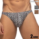 ADDICTED/アディクティッド LEOPARD MINI BIKINI スイムウェア ビキニブリーフ型 メンズ水着 海水パンツ 海パン 男性水着 ビーチウェア アニマル柄 レオパード Pack-Up カップサポーター付き