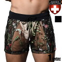 AndrewChristian/Ah[NX` Sheer Embroidered Lace Shorts ԁ@hJ V[X[ V[gpc Y  {gX Zp O