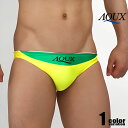 AQUX/アックス Layered Speedos Yellow スイムウェア ビキニブリーフ型 メンズ水着 海水パンツ 海パン 男性水着 ビーチウェア AQUX 競パン aqux