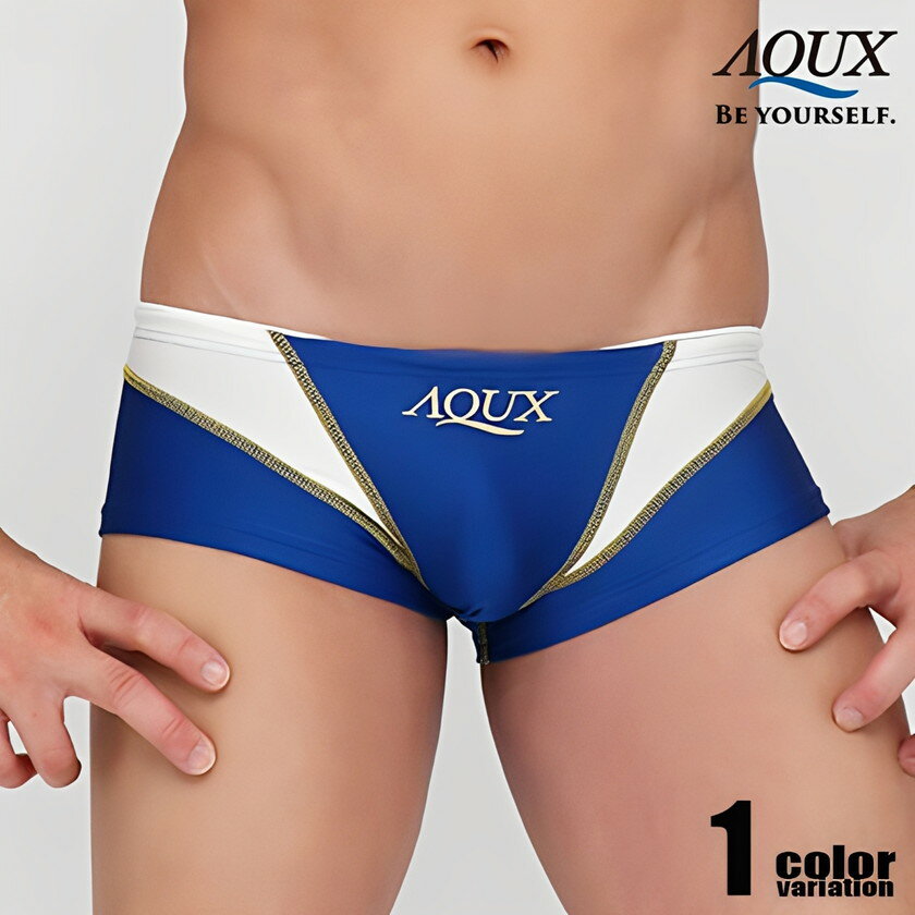 AQUX/アックス Guard Boxer Swim "Navy" スイムウェア ボクサー型 メンズ水着 競パン 海パン 男性水着 ビーチウェア aqux