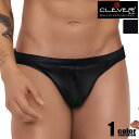 メンズTバック CLEVER/クレバー KARMA LATIN THONG 留め具付き フェイクレザー マット 立体縫製 男性下着 メンズ パンツ セクシー