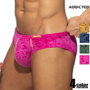 メンズビキニ ブリーフ ADDICTED/アディクティッド VELVET SHADY BIKINI BRIEF 光沢 ベルベット ビキニ ビキニブリーフ 男性下...