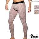 ADDICTED/アディクティッド TIGER PRINT LONG JOHN レギンス タイツ 8分丈 ももひき 軽量タイツ 薄手 メンズタイツ 男性下着 メンズレギンス ロングスパッツ