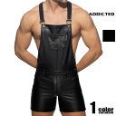 ADDICTED/アディクティッド FETISH OVERALLS フェイクレザー オーバーオール ラバー 半ズボン ロングパンツ メンズ ボトムス ファッション