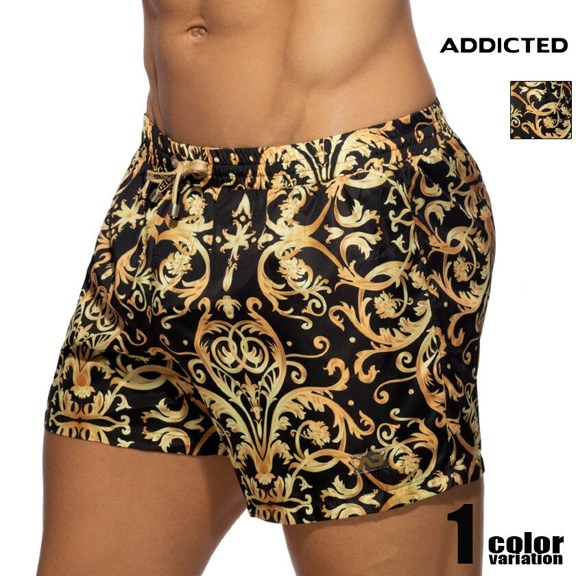 ADDICTED/アディクティッド VERSAILLES SWIM SHORT スイムウェア サーフパンツ ボードショーツ メンズ水着 海水パンツ 海パン 男性水着 ビーチウェア