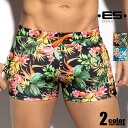 EScollection/イーエス・コレクション HAWAIIAN SPORTS SHORTS 花柄 フラワー トロピカル ショートパンツ 短パン メンズ ボトムス ファッション 部屋着 ジムウェア(4)