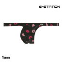 メンズTバック G-Station/ジーステーション キスマーク柄 凸フロント デジタルプリント ミニTバック カラフル 男性下着 メンズ セクシー マイクロT...
