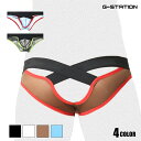 メンズビキニ ブリーフ G-Station/ジーステーション MASK SKIN バックカット クロスバンド ビキニ 軽量 シースルー メンズ 男性下着 透け ...