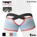 ボクサーパンツ メンズ G-Station/ジーステーション MASK SKIN バックカット クロスバンド 立体縫製 ボクサー メンズボクサー 男性下着 透け...