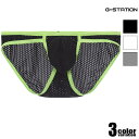 メンズビキニ ブリーフ 【G-Station/ジーステーション】光沢パイピング ハイカットレッグ フルバック ソフトストレッチメッシュ メンズビキニ メンズ 男...
